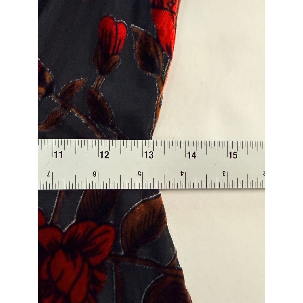 ASTR the Label Jalisca Floral Velvet Burnout Midi Dress S Red Black Whimsygoth - Picture 5 of 10